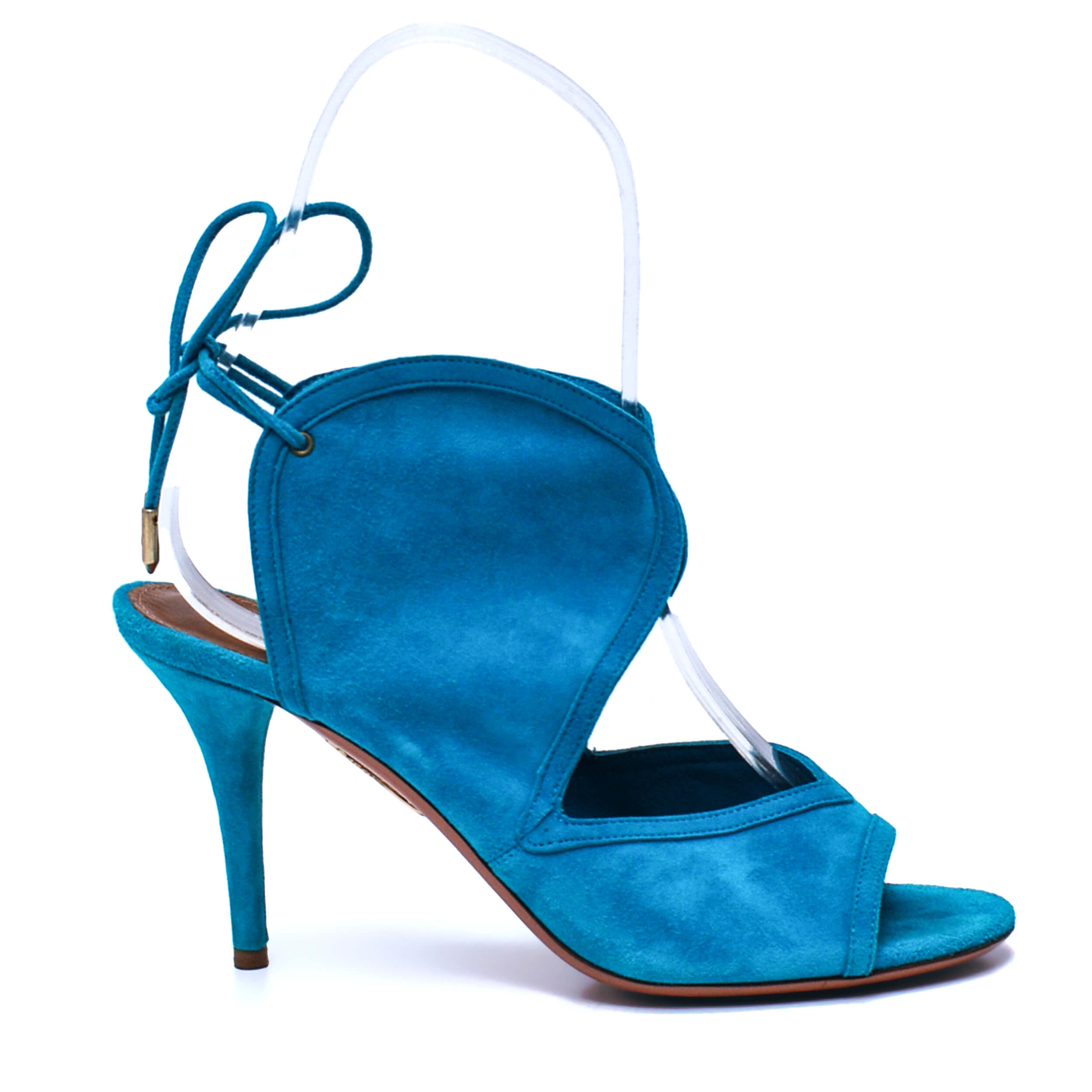 Aquazzura - Azure Blue Suede Cut Out Heels / 38